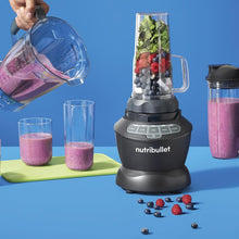 Load image into Gallery viewer, NutriBullet Full Size Blender Combo, 9 Piece Set, Multi-Function High Speed Blender, Mixer System With Nutrient Extractor, Smoothie Maker - 1200W, Dark Grey
