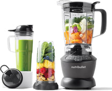 Load image into Gallery viewer, NutriBullet Full Size Blender Combo, 9 Piece Set, Multi-Function High Speed Blender, Mixer System With Nutrient Extractor, Smoothie Maker - 1200W, Dark Grey
