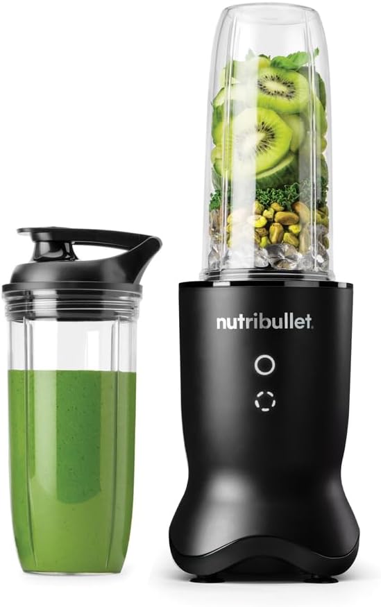 Nutribullet Ultra High-Speed Blender, Multi-Functional, Quiet Motor, Tritan™ Renew Cups, Rapid Extractor Blades, BPA-Free, Shatter-Resistant, Glow Interface - 1000W, Black