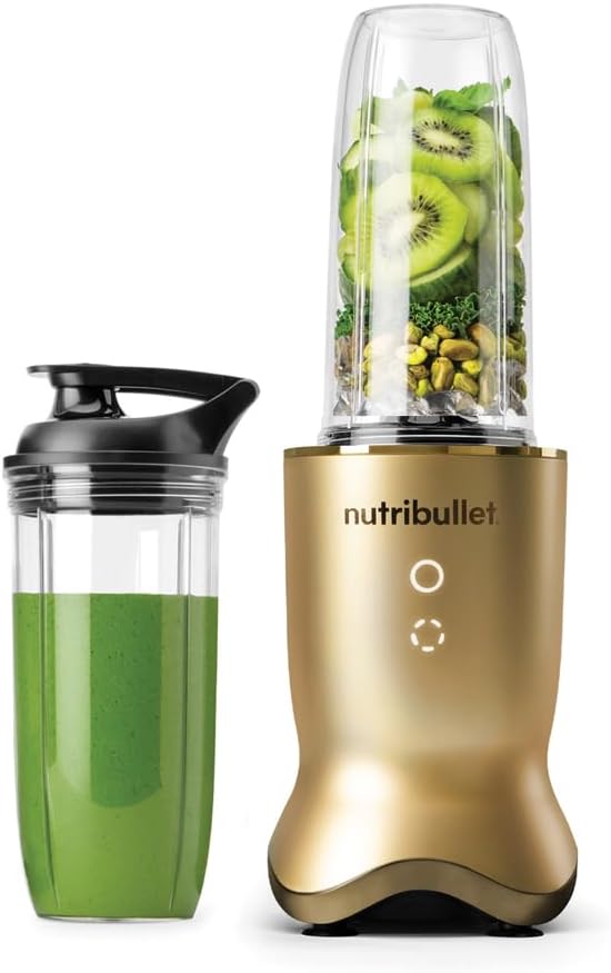 Nutribullet Ultra High-Speed Blender, Multi-Functional, Tritan Renew Cups, Rapid Extractor Blades, 900 mL+ 700 mL - 1200W, Brass