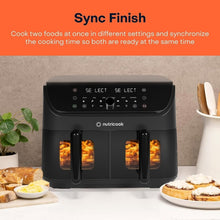 Load image into Gallery viewer, Nutricook Air Fryer Duo Vision with Clear Window for Easy Viewing - 8.5L, 2400W
