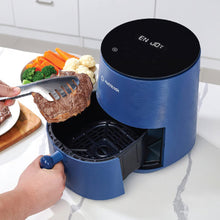 Load image into Gallery viewer, Lifestyle image of Nutricook Air Fryer Mini 2, 8 Preset Functions with Preheat Function, Digital Display, 3.3L - Bleu - 1500W.
