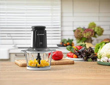 Load image into Gallery viewer, lifestyle image of Nutricook Glass &amp; Stainless Steel XXL Chopper &amp; Mincer - 2 Liters, Black.
