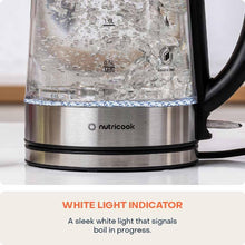 Load image into Gallery viewer, Nutricook Electric Glass Kettle, Double-Wall Heavy Duty - 1.7 Liters
