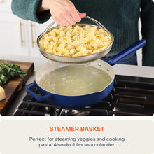 Load image into Gallery viewer, Nutricook One Pan Cast Aluminum + Self-Basting Lid + Steamer Basket + Silicone Spatula - Non-Stick Ceramic Coating, 26cm

