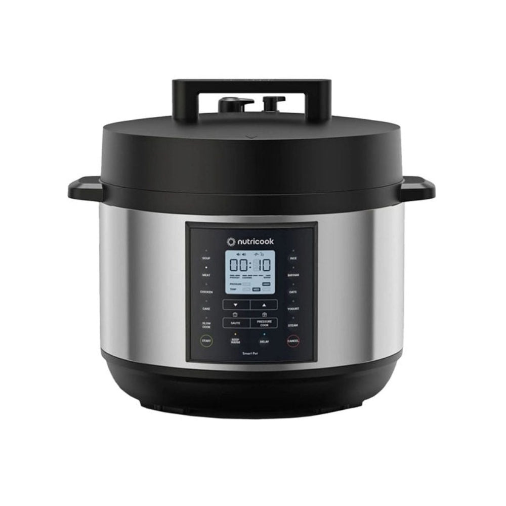 Nutricook Smart Electric Prime Pot 2, 9 in 1 Electric Pressure Cooker, 14 Smart Programs, Brushed Stainless Steel - 9.5 Liters, 1500 Watts