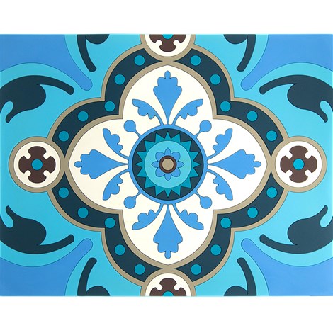 Images D'orient Pack of 2 Placemats, 42 x 33cm - Sejjadeh Azur.