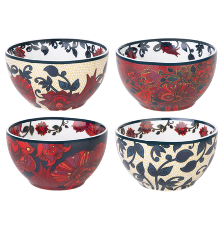 Images D'orient Set of 4 Bowls, Kashmir - 12cm.