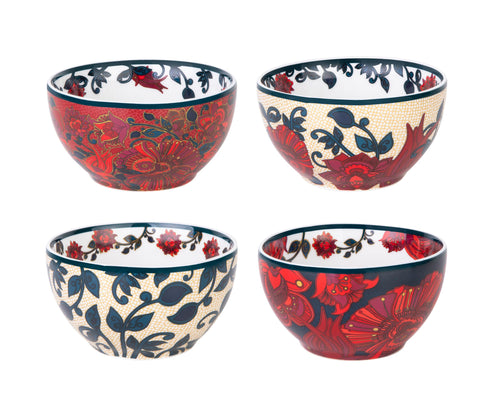 Images D'orient Set of 4 Bowls, Kashmir - 9.5cm.