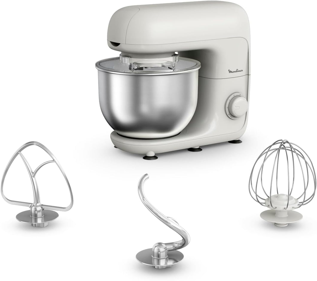 Moulinex Charlotte Kitchen Stand Mixer with 3 Accessories - 4.8 Liters, 800W
