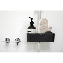 Load image into Gallery viewer, Lifestyle image of Brabantia ReNew Shower Caddy - Dark Grey.
