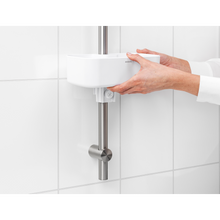 Load image into Gallery viewer, Brabantia ReNew Shower Caddy - White, installed.

