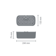 Load image into Gallery viewer, Brabantia ReNew Shower Caddy - White, graphics with dimensions.
