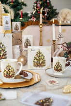 Load image into Gallery viewer, Lifestyle image of Ambiente X-Mas Tree Cream Napkins -  Available in 2 sizes.
