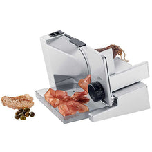 Load image into Gallery viewer, Slicer with prosciutto and bread on a white background
