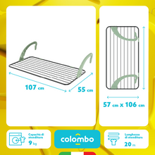 Load image into Gallery viewer, Colombo Balcony Bold Aluminum &amp; Steel Hanging Clothes Drying Rack - 10 Meters
