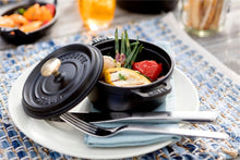 Load image into Gallery viewer, Staub Mini Round Cast Iron Cocotte, Black - 10cm, 0.26 Liters
