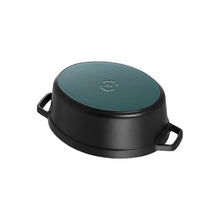 Load image into Gallery viewer, Staub Oval Cast Iron Cocotte, Black - 33cm, 6.6 Liters
