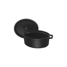 Load image into Gallery viewer, Staub Oval Cast Iron Cocotte, Black - 33cm, 6.6 Liters
