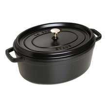 Load image into Gallery viewer, Staub Oval Cast Iron Cocotte, Black - 33cm, 6.6 Liters
