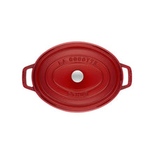 Load image into Gallery viewer, Staub Oval Cast Iron Cocotte, Cherry Red - 33cm, 6.6 Liters
