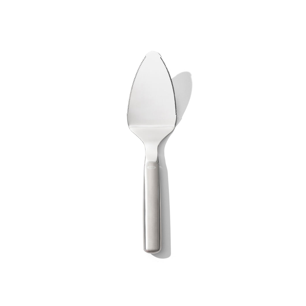 OXO Good Grips Cake Slicer & Server - Stainless Steel, top view.