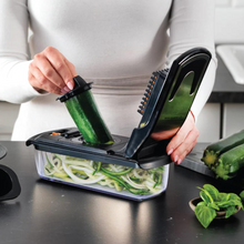 Load image into Gallery viewer, Nutricook Essentials 4‑in‑1 Vegetable Chopper, Stainless Steel Blades - Black
