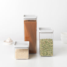 Load image into Gallery viewer, Brabantia Tasty+ Square Canister - 0.7 liters - Light Grey
