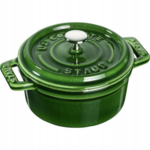Staub Mini Round Cast Iron Cocotte, Basil - 10cm, 0.26 Liters.