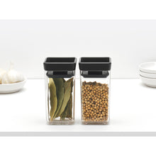 Load image into Gallery viewer, Brabantia Tasty+ Stackable Canisters, Set of 2, 150ml- Dark Grey

