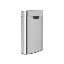 Load image into Gallery viewer, Brabantia Flatback Touch Bin - 40 Liters, Matt Steel, back view.
