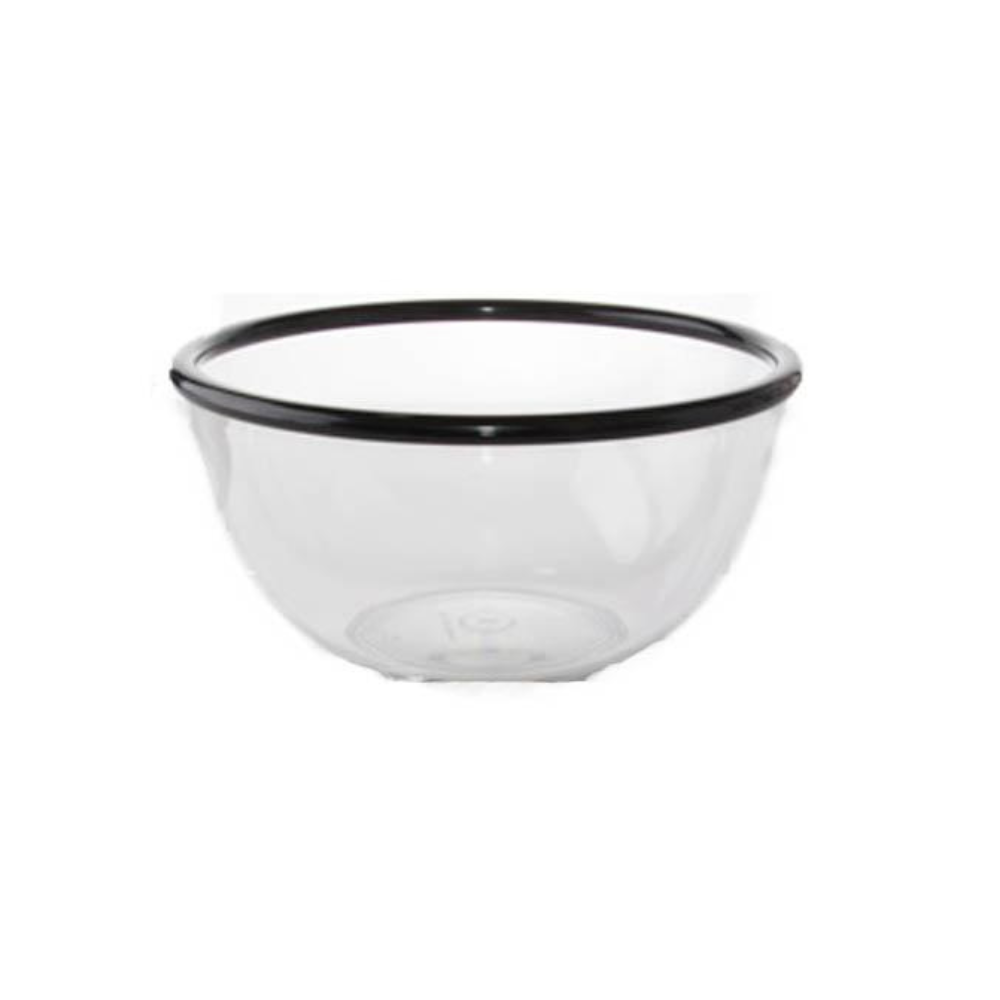 Gab Plastic Salad Bowl With Rim, Black  – Available in several sizes