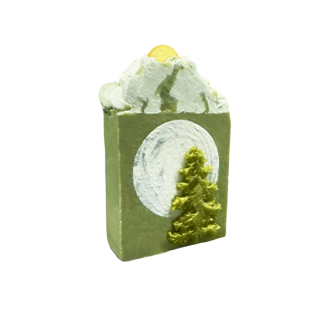 Sopo Handmade Christmas Tree Soap, Cold Process for Face & Body - 1 piece (with Gift packaging)