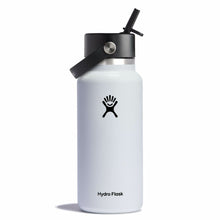 Load image into Gallery viewer, Hydroflask Wide Mouth with Flex Straw Cap- 946ml (32oz), White
