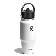 Load image into Gallery viewer, Hydroflask Travel Bottle with Flex Straw Cap - 710ml (24oz), White
