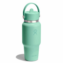 Load image into Gallery viewer, Hydroflask Travel Bottle with Flex Straw Cap - 710ml (24oz), Mermaid Green
