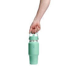 Load image into Gallery viewer, Hydroflask Travel Bottle with Flex Straw Cap - 710ml (24oz), Mermaid Green
