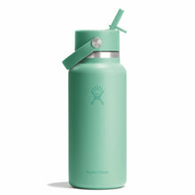 Load image into Gallery viewer, Hydroflask Travel Bottle with Flex Straw Cap - 946ml (32oz), Mermaid Green
