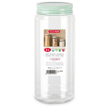 Load image into Gallery viewer, Plastic Forte Classic Round Food Canister - 2 Liters, Available in Several Colors
