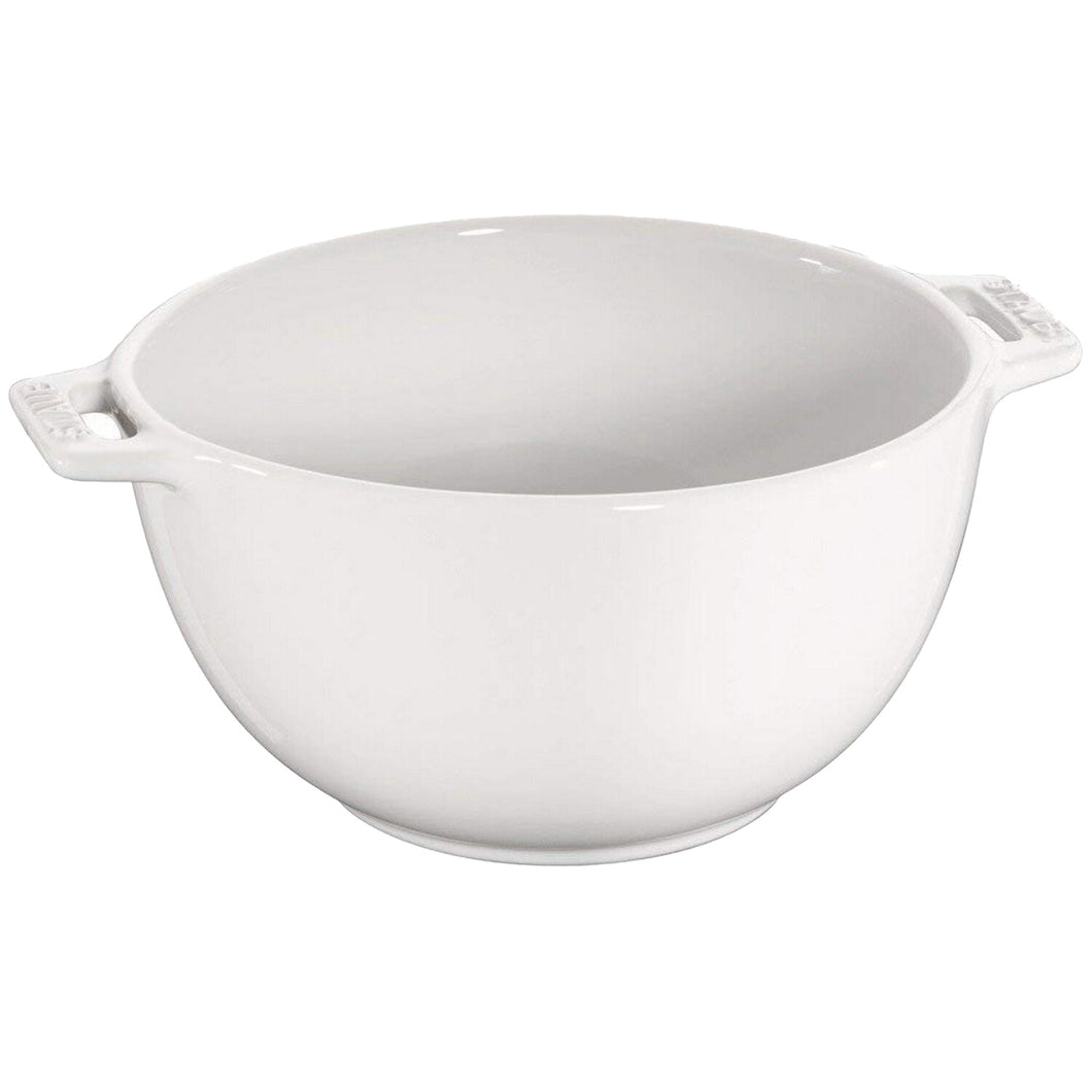 Staub Ceramic Bowl with Handle, White - 25cm