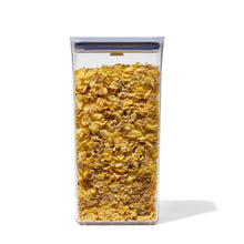 Load image into Gallery viewer, OXO Good Grips Pop Container - Rectangular Tall, 3.5Liters, filled with cereal.
