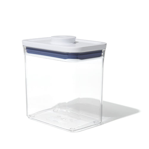 OXO Good Grips Pop Container - Rectangular Short, 1600ml, empty.