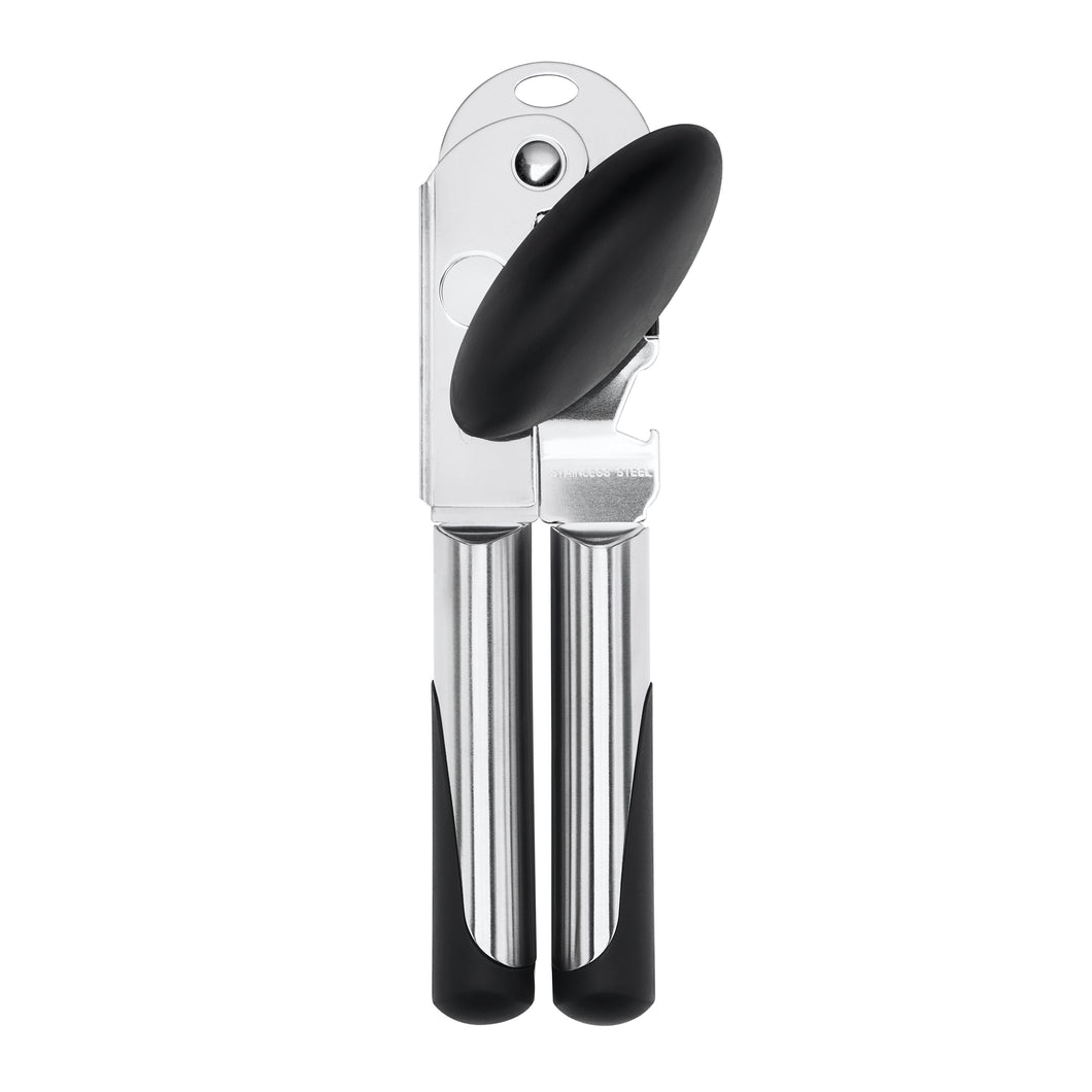 OXO Good Grips Can Opener - Stainless Steel, top view.