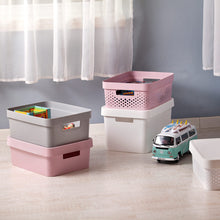 Load image into Gallery viewer, Curver Infinity Dots Storage Box with Lid – 11 Liters, Pink
