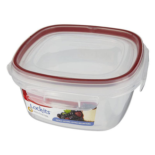 Rubbermaid Lock-Its Plastic Food Container with Easy Find Lids - 5 Cups (1.2 liters)