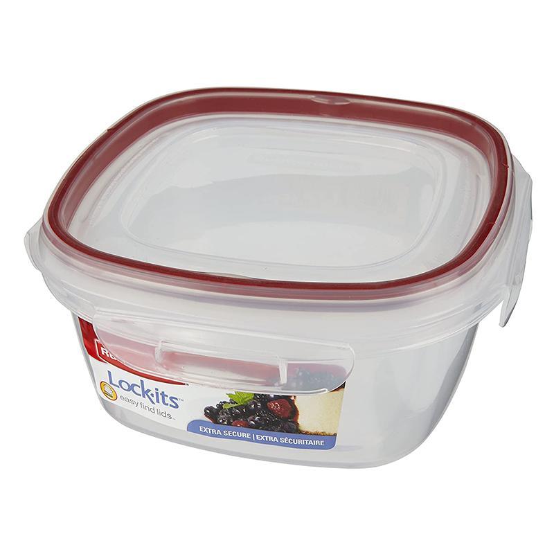 Rubbermaid Lock-Its Plastic Food Container with Easy Find Lids - 5 Cups (1.2 liters)