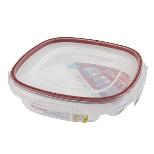 Rubbermaid Lock-Its Divided Plastic Food Container with Easy Find Lids - 5.3 Cups (1.25 liters)