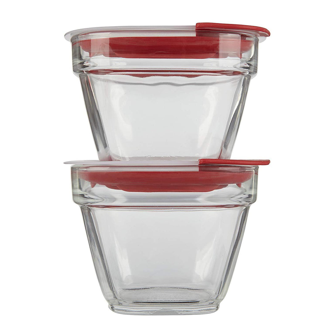 Rubbermaid Square Glass Food Container - 0.3 liters (1Piece)