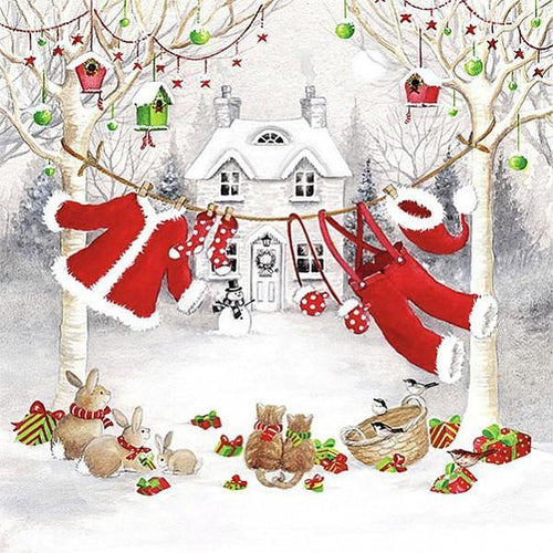 Ambiente Napkin Santa's Clothes Line - Large