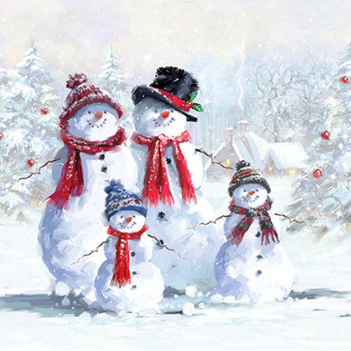 Ambiente Napkin Snowman with Hat
